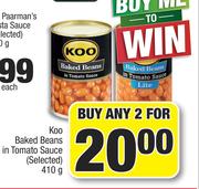 Koo Baked Beans In Tomato Sauce (Selected)-2 x 410g