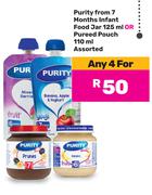 Purity From 8 Months Infant Food Jar 125ml Or Pureeed Pouch 110ml-For Any 4