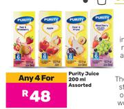 Purity Juice Assorted-For 4 x 200ml