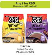 Yum Yum Instant Porridge (All Variants)-For Any 2 x 900g