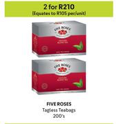 Five Roses Tagless Teabags-For 2 x 200's