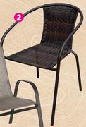 Lima Pe Rattan Steel Chair (Brown)