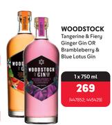 Wood Stock Tangerine & Fiery Ginger Gin Or Brambleberry & Blue Lotus Gin-750ml