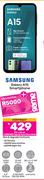Samsung Galaxy A15 Smartphone-On 1.3GB Red Top Up Core More Data