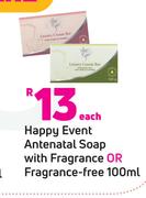 Happy Event Antenatal Soap With Fragrance Or Fragrance Free-100ml Each