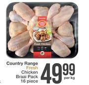 Country Range Fresh Chicken Braai pack 16 Piece-Per Kg