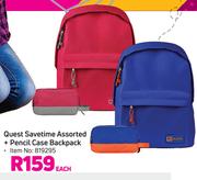 Quest Savetime Assorted + Pencil Case Backpack-Each
