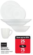 Basic White Rim Loose Dinnerware-Each
