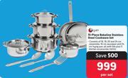 Tissolli 15-Piece Stainless Steel Cookware Set-Per Set