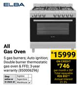 Elba All Gas Oven 