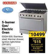 Goldair 5 Burner Gas/Electric Oven GSGH-500