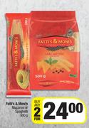 Fatti's & Moni's Macaroni Or Spaghetti-For Any 2 x 500g