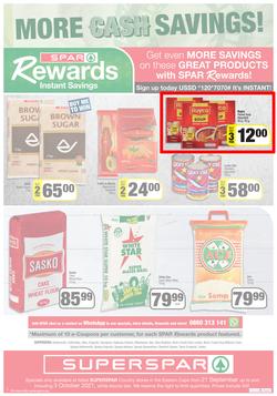 SPAR EASTERN CAPE (21 September - 3 October 2021) Valid in Acres, Algoa Park, Aliwal North, Aspen, Burgersdorp. Cambridge, Camdeboo, Cradock, Crossways, Dagbreek, Fig tree, Fleet, Linton, page 8