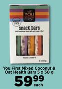 You First Mixed Coconut & Oat Health Bars-5 x 50g Each