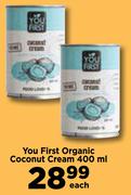 You First Organic Coconut Cream-400ml Each