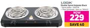 Logik Double Spiral Hotplate Black