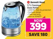 Bennett Read 1.7L Classique Glass Kettle