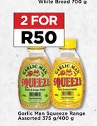 Garlic Man Squeeze Range Assorted-For 2 x 375g/400g