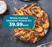 Whole Cooked Vannamei Prawns-8's Each