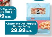 Chapman's All Purpose Shrimp-240g Each
