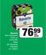 Bavaria Non Alcoholic 0.0% Or 0.0% IPA Beer (All Variants) Handies-6 x 330ml Per Pack