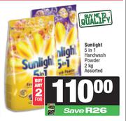 Sunlight 5 In 1 Handwash Powder Assorted-For 2 x 2Kg