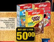 Kelloggs Coco Pops (Selected), Strawberry Pops, Froot Loops Or Rice Crispies-2 x 350g/375g/400g