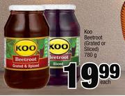 Koo Beetroot Grated Or Sliced-780g Each