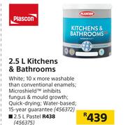 Plascon Kitchens & Bathrooms (Pastel)-2.5Ltr