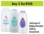 Johnson's Baby Powder 400g Assorted- For Any 3