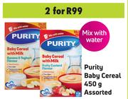 Purity Baby Cereal 450g Assorted- For 2