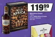 Wild Africa Cream 750ml With 2 Wild Africa Cream Tumbler Glaasses Gift Set-Per Pack