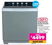 Defy 15Kg Twin Tub Washer Metallic DTT151