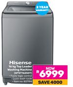 Hisense 16Kg Top Loader Washing Machine WT5T1625DT