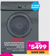 Defy 5Kg Air Vented Tumble Dryer Manhattan Grey DTD 230