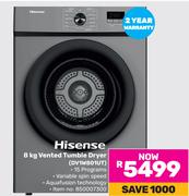 Hisense 8Kg Vented Tumble Dryer DV1W801UT