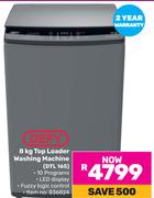 Defy 8Kg Top Loader Washing Machine DTL165