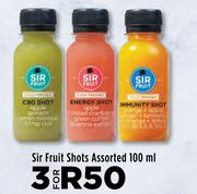 Sir Fruit Shots Assorted-For 3 x 100ml