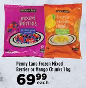 Penny Lane Frozen Mixed Berries Or Mango Chunks-1Kg Each