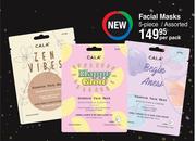 Cala Facial Masks 5 Piece Assorted-Per Pack