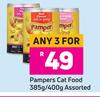 Pampers Cat Food Assorted-For 3 x 385g/400g