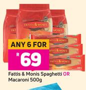 Fatti's & Moni's Spaghetti Or Macaroni-For 6 x 500g