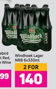 Windhoek Lager NRB-For 2 x 6 x 330ml