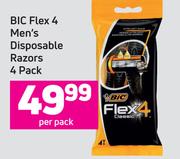 Bic Flex 4 Men's Disposable Razors 4 Pack-Per Pack