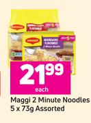 Maggi 2 Minute Noodles Assorted-5 x 73g Each