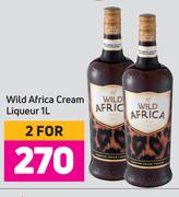 Wild Africa Cream Liqueur-For 2 x 1L