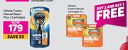 Gillette Fusion Manual Razor Plus 2 Cartridges-Each