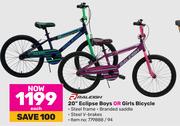 Raleigh 20" Eclipse Boys Or Girls Bicycle-Each