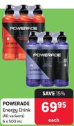 Powerade Energy Drink All Variants-6 x 500ml