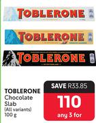 Toblerone Chocolate Slab All Variants-For 3 x 100g